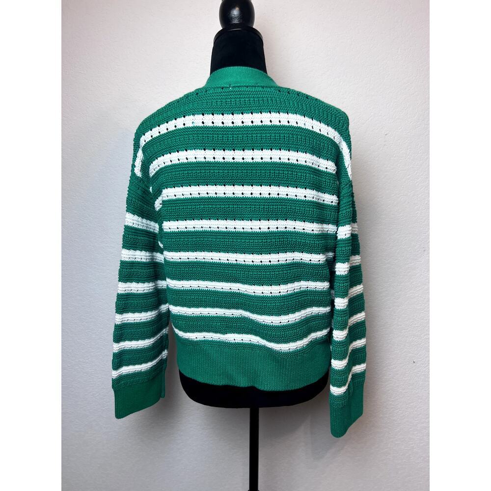 Chic Rails Geneva Cardigan Kelly Stripe Size Medium - Picture 4 of 7